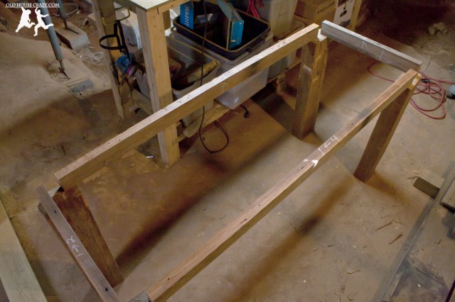 Old House Crazy - Reclaimed Heart Pine Farmhouse Table - DIY - 48