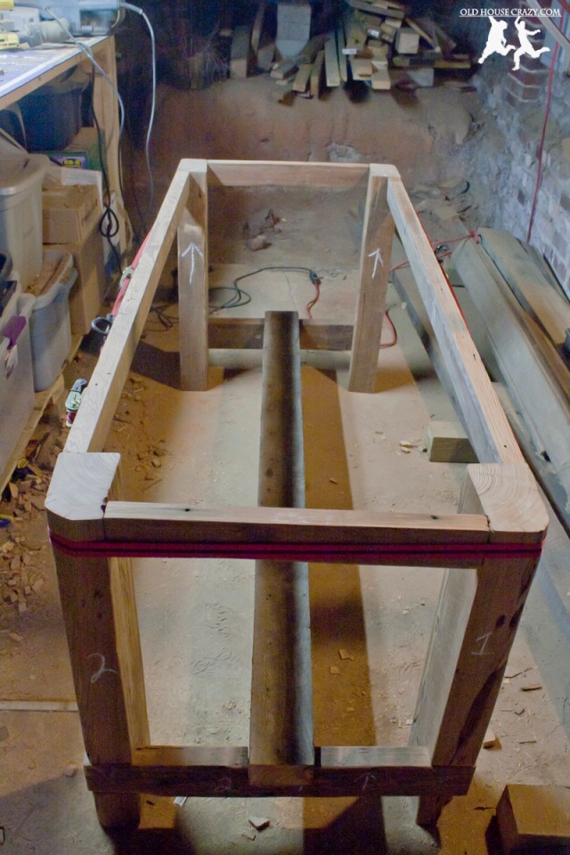 Old House Crazy - Reclaimed Heart Pine Farmhouse Table - DIY - 62