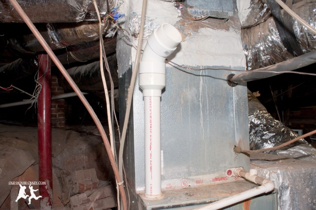 Old House Crazy - DIY - Install a Vent Flue for a Condensing Gas Furnace - 95% Efficient - 08