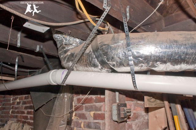 Old House Crazy - DIY - Install a Vent Flue for a Condensing Gas Furnace - 95% Efficient - 13