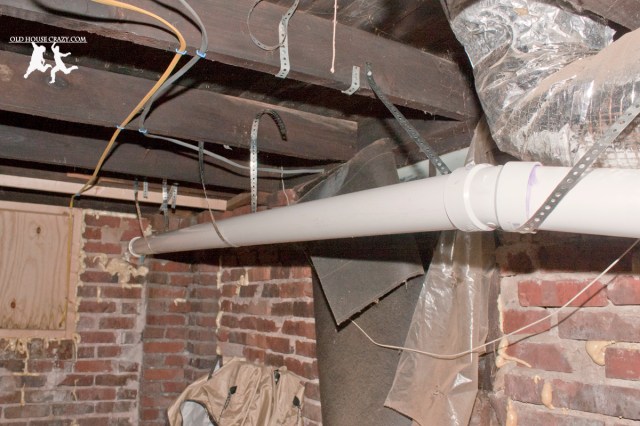 Old House Crazy - DIY - Install a Vent Flue for a Condensing Gas Furnace - 95% Efficient - 14