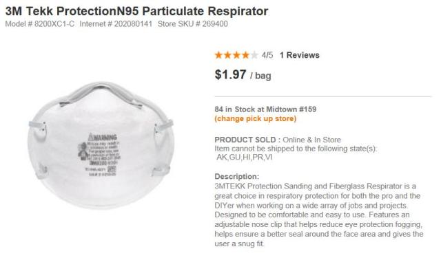 Basic Respirator from Home Depot