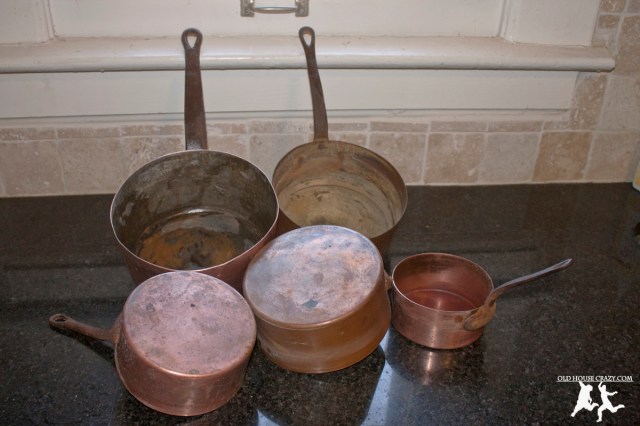 Old House Crazy - DIY - Antique Ladder Wall Pot Rack - 01