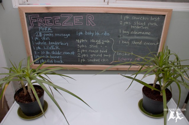 Old House Crazy - DIY - Organizing - Make a Chalkboard Menu for Your Freezer - 12