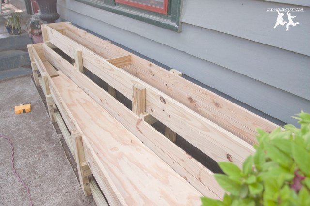 Old House Crazy - DIY - Build a Custom Two-Tiered Flower Planter - 12